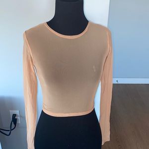 Baziic | Tops | Nude Sheer Top | Poshmark